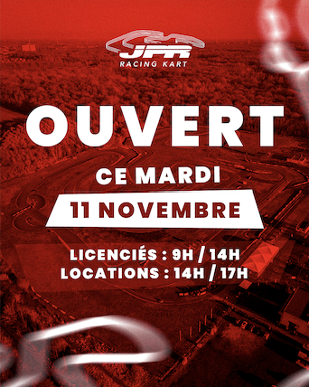 Circuit ouvert ce mardi 11 novembre 