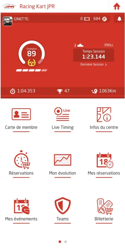 Capture d'écran application