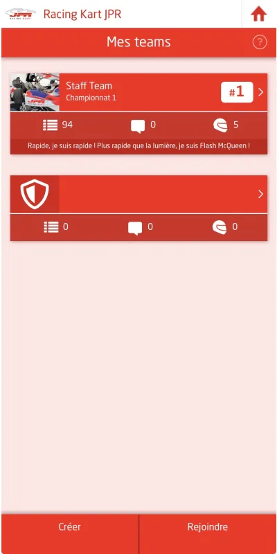 Capture d'écran application