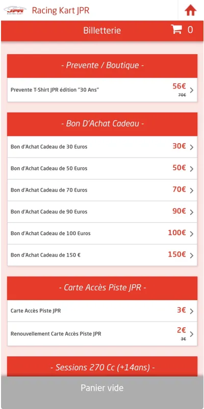 Capture d'écran application